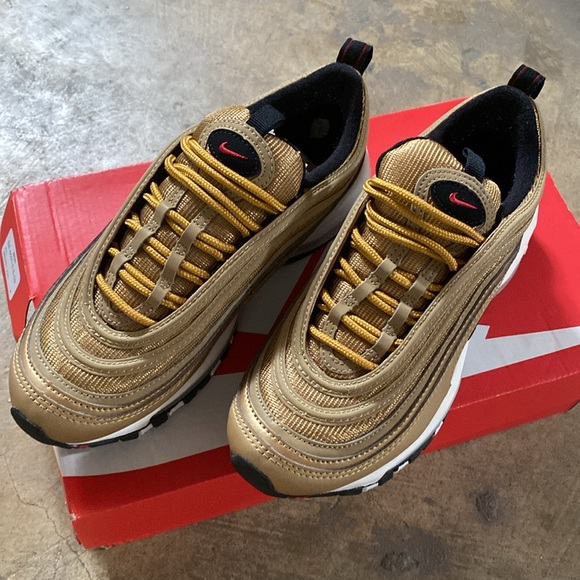 Nike Women’s Air Max 97 OG QS Metallic Gold Varsity Red (2017) sz 6 - Picture 4 of 11